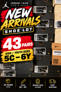 Jordan | Nike Kids & Youth Shoe Lot — 43 Pairs, Sizes 5C–6Y